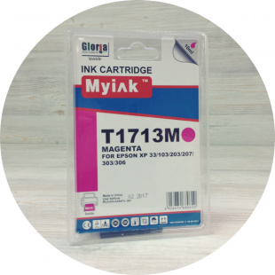 Совместимый картридж Epson T1713 (C13T17134A10) (17XL M) (450 стр.) пурпурный  (MyInk) 