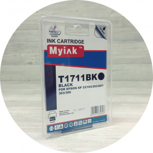 Совместимый картридж Epson T1281 (250 - 290 стр.) чёрный  (MyInk) 