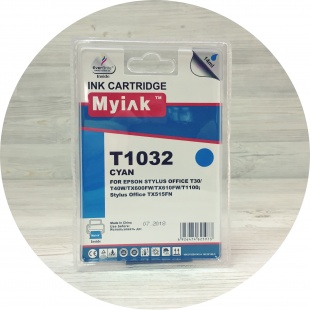 Совместимый картридж Epson T1032 / T0632 голубой  (MyInk) 